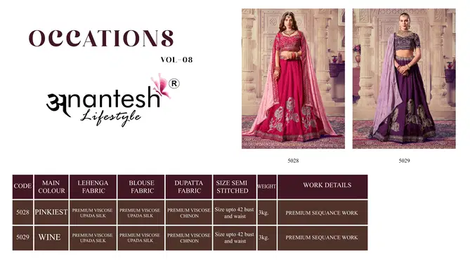 Occasions Vol 8 By Anantesh Lehenga Choli Wholesale Price In Surat